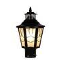 Iron Glass Black  Gate Light