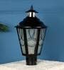 Iron Glass Black  Gate Light