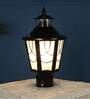 Iron Glass Black  Gate Light