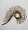 Iron Gold Pipe Peacock Metal Wall Decor With Led