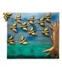 Iron Green 11 Bird Metal Wall Decor With Led