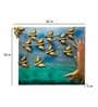 Iron Green 11 Bird Metal Wall Decor With Led