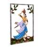 Iron Hand Painted Village Panihari Fine Art Frame Metal Wall Art