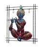Iron Lord Vishnu Wall Art In Maroon