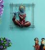 Iron Lord Vishnu Wall Art In Maroon