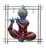 Iron Lord Vishnu Wall Art In Maroon