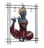 Iron Lord Vishnu Wall Art In Maroon