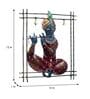 Iron Lord Vishnu Wall Art In Maroon