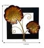 Iron Iron Leaves Wooden Frame Wall Art