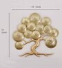 Iron Jaanese Gold Tree With LED Metal Wall Art