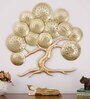Iron Jaanese Gold Tree With LED Metal Wall Art