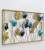 Iron Leaf Flower Frame Metal Wall Art With Led