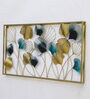 Iron Leaf Flower Frame Metal Wall Art With Led