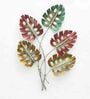 Iron Hanging Leaf Wall Art In Multicolour