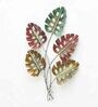 Iron Hanging Leaf Wall Art In Multicolour