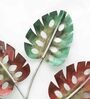 Iron Hanging Leaf Wall Art In Multicolour