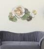 Flowers Leaf Multicolour Wall Panel Metal Wall Art