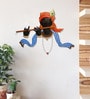 Wrought Iron Lord Krishna Wall Art In Orange