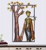 Iron Lord Krishna Playing Flute Wall Art
