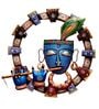Iron Lord Krishna Wall Art In Multicolor