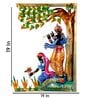 Iron Lord Krishna With Tree Wall Art In Multicolor