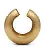 Iron Moon-Shape Tealight Holder,Hammered Black & Gold Finish