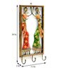 Iron Multicolour Lady Frame With Key Holder