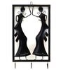 Iron Multicolour Lady Frame With Key Holder