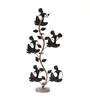 Iron Painted Krishna Musicians Tree Table Top with Candle Stands
