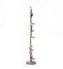 Iron Painted Krishna Musicians Tree Table Top with Candle Stands