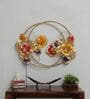 Iron Leaf Panel Wall Art With LED In Red