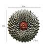 Iron Red Urban Flower Metal Wall Decor With Led