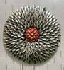 Iron Red Urban Flower Metal Wall Decor With Led