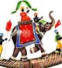 Iron Royal Elephant Baarat Wall Art In Multicolor