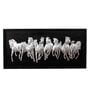 Iron 7 Running Horse In Frame Wall Art With LED In Black