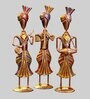 Iron Standing Men Set Of 3 Coper Table Decor