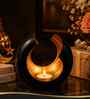 Iron Tealight Holder, Matte Black & Gold Finish
