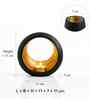 Iron Tealight Holder, Round Black & Gold Finish