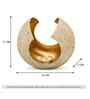 Iron Tealight Holder, White Grainy & Gold Finish