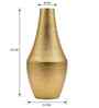 Iron Tear-Drop Flower Vase, Hammered Gold Texture