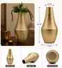 Iron Tear-Drop Flower Vase, Hammered Gold Texture