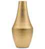 Iron Tear-Drop Flower Vase, Hammered Gold Texture