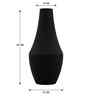 Iron Tear-Drop Flower Vase, Matte Black Modern Finish
