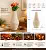 Iron Tear-Drop Flower Vase, White Grainy Textured Finish