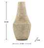 Iron Tear-Drop Flower Vase, White Grainy Textured Finish