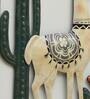 The Camel Multicolour Frame Metal Wall Art