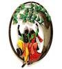 Iron Radha Krishna In Multicolour Wall Art