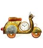 Iron Wall Decorative Scooter With Clock