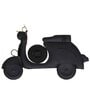 Iron Wall Decorative Scooter With Clock
