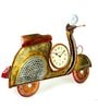 Iron Wall Decorative Scooter With Clock